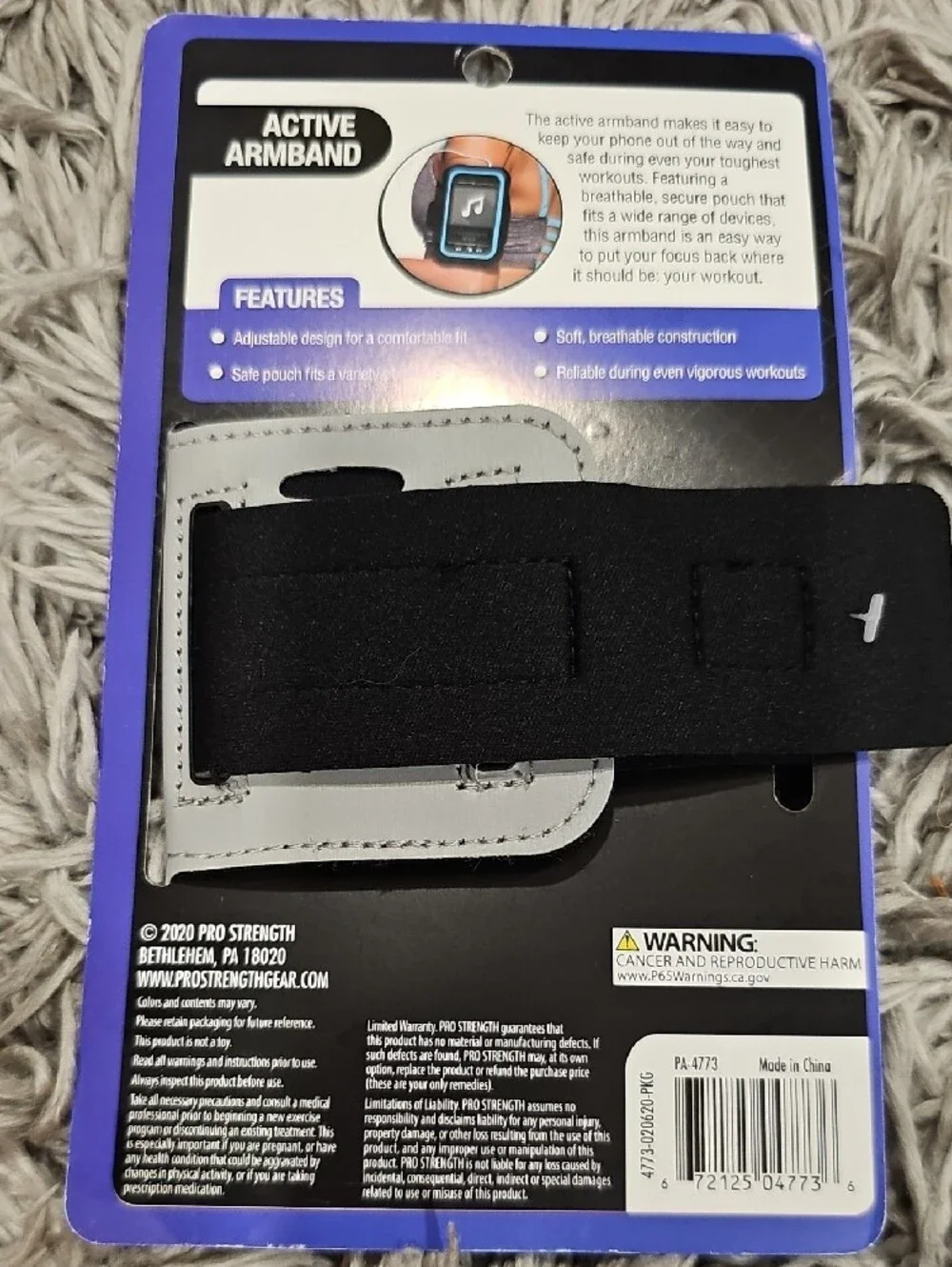 Active Armband - Gray Adjustable Sports Phone Holder